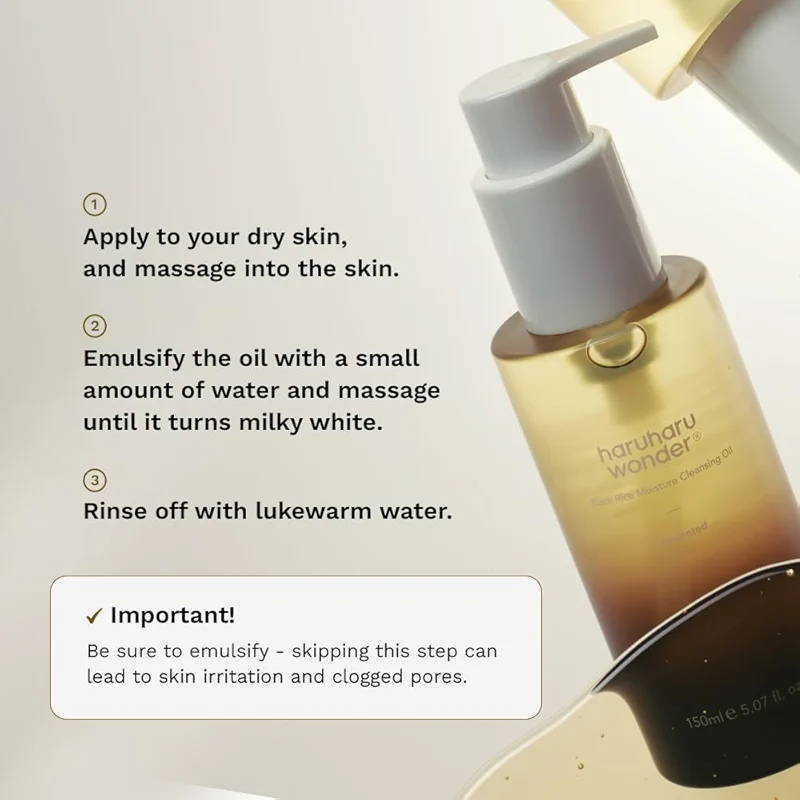 HARUHARU wonder Black Rice Moisture Cleansing Oil alternate view 3