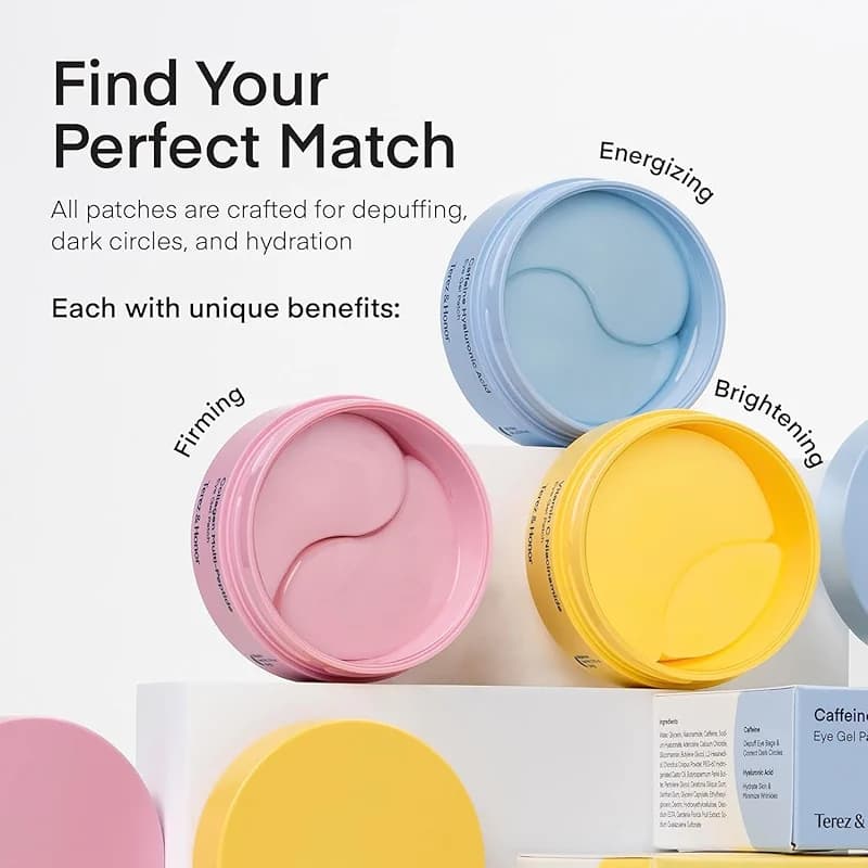 Terez & Honor Under Eye Patches for Dark Circles - 60 Korean Hydrogel