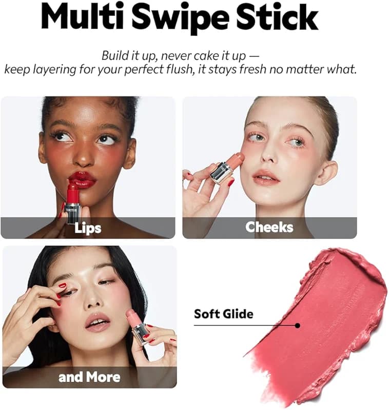 TIRTIR Mood Glider Lip & Blush Stick | Multi Use for Lip and Cheek with alternate view 2