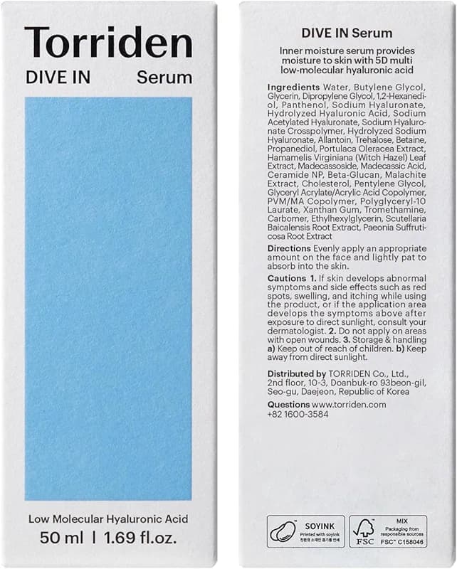 Torriden DIVE IN Hyaluronic Acid Serum for Deep Hydration | Korean alternate view 2