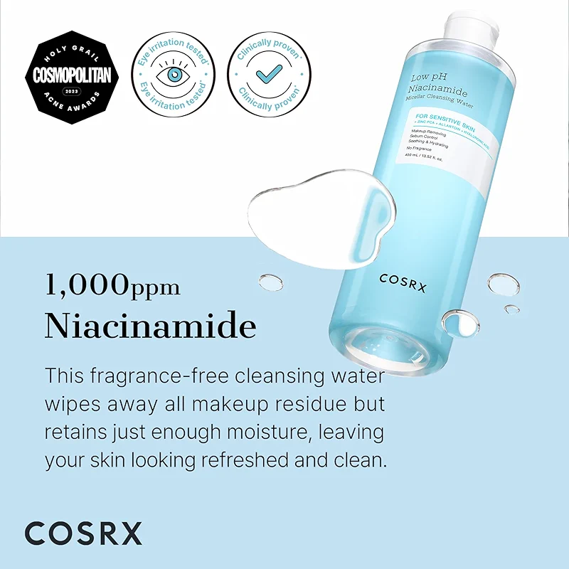COSRX Low pH Niacinamide Micellar Cleansing Water Daily Mild Facial alternate view 4
