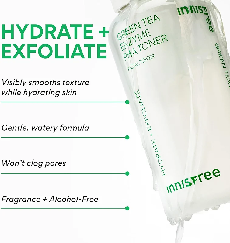 innisfree Green Tea Enzyme PHA Toner with Hyaluronic Acid