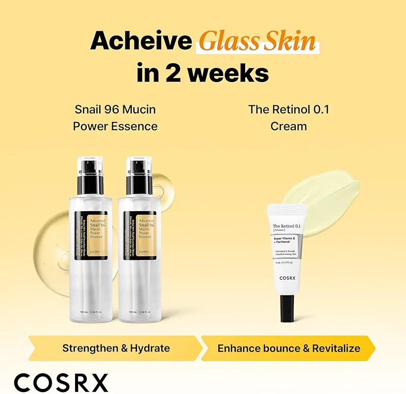 COSRX Snail 96% Mucin Power Essence 2ea & Retinol 0.1% Cream Mini Sample alternate view 3