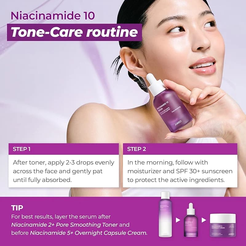 JUMISO Niacinamide 10 Serum - Korean Face Serum with Glutathione alternate view 5