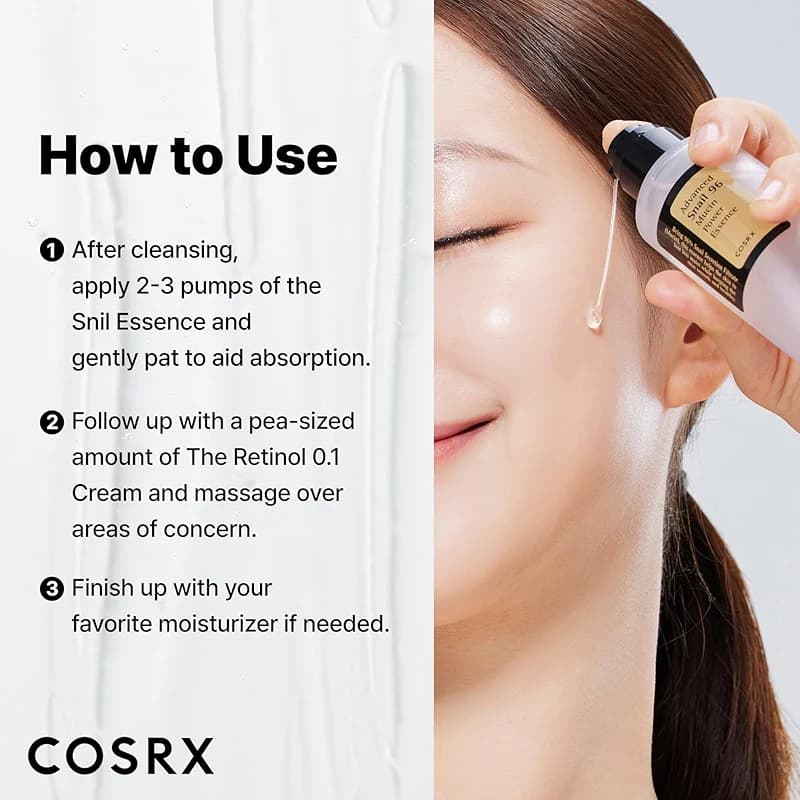 COSRX Snail 96% Mucin Power Essence 2ea & Retinol 0.1% Cream Mini Sample alternate view 5