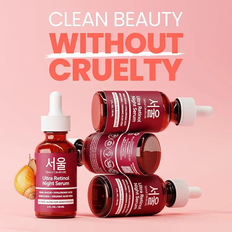 SeoulCeuticals 1% Korean Retinol Night Serum for Face - 97.5% Snail Mucin alternate view 2